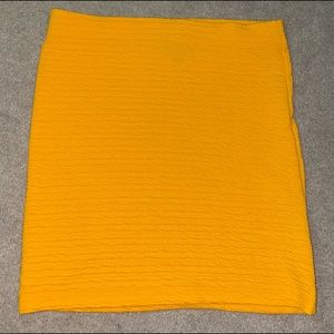 Topshop Orange/Gold Bodycon Pencil Skirt 8